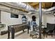 Unfinished basement featuring a foosball table, exposed ductwork, and potential recreation space at 2436 Elmwood Se Cir, Atlanta, GA 30339