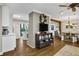 Living and Dining area, showing open concept with natural light at 2436 Elmwood Se Cir, Atlanta, GA 30339