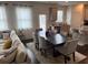 Open concept kitchen featuring stainless steel appliances and bar top seating at 7266 Gladstone Cir, Lithonia, GA 30038