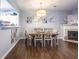 Elegant dining room featuring a fireplace and hardwood floors at 3831 Austin Park Ln, Decatur, GA 30032