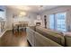 Spacious living room with hardwood floors and a cozy fireplace at 3831 Austin Park Ln, Decatur, GA 30032