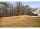 Spacious backyard featuring a well maintained lawn with mature trees, and a trampoline at 1135 Chandler Ridge Dr, Lawrenceville, GA 30045