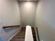 Staircase with carpeted treads and wooden handrail at 2371 Brown Dove Way Lot 4, Grayson, GA 30017