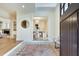 Elegant foyer showcasing tile flooring, a dining room view, and open living spaces at 1865 Berkeley Mews Ne, Atlanta, GA 30329