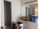 Bathroom featuring a vanity with mirror; requires cleaning and decluttering at 2690 Freemans Walk Dr, Dacula, GA 30019