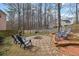 Backyard patio with a fire pit, comfortable seating and a tranquil setting at 4002 Forest Grove Nw Pass, Acworth, GA 30101