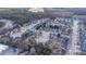 An aerial view of a quiet neighborhood with well-maintained homes and landscaping at 480 Glenns Farm Way, Grayson, GA 30017