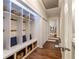 Organized mudroom featuring custom built-ins for storage, seating, and organization at 2508 Brookwood Ne Dr, Atlanta, GA 30305