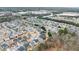 Neighborhood aerial view with winding roads lined by residences, displaying landscape layout at 3650 Bentbill Xing, Cumming, GA 30041