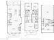 Floor plans featuring the basement, first and second floors with dimensions at 639 Brennan Dr, Decatur, GA 30033