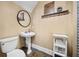 Charming half bathroom with pedestal sink at 3015 Woodvale Ct, Alpharetta, GA 30022