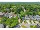 An aerial view of a neighborhood with mature trees, well-maintained homes, and neatly manicured lawns at 3232 Cates Ne Ave, Brookhaven, GA 30319