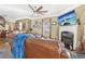 View of fireplace and seating area in living room with hardwood floors at 1600 Yukon Ct, Atlanta, GA 30349