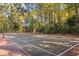 Outdoor tennis court surrounded by lush greenery at 3200 Seven Pines Ct # 4, Atlanta, GA 30339