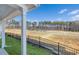 View of the backyard and green space from the porch at 5619 Tillman Way, Powder Springs, GA 30127