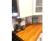 Charming kitchen details include butcher block countertops and subway tile backsplash at 1659 Olympian Sw Way, Atlanta, GA 30310
