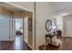 Hallway with hardwood floors leading to the bedrooms at 180 Winecoff Dr, Fayetteville, GA 30214