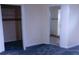 Bedroom view showcasing an open closet and connecting bathroom, providing convenience and storage at 3736 Soapstone Rd, Decatur, GA 30034