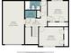 Floor plan displaying the layout of the home's bedrooms, garage and laundry area at 1534 Norman Xing, Atlanta, GA 30349