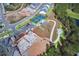 Aerial view of community amenities including tennis courts, construction, and sidewalks at 1209 Lakeside Overlook, Canton, GA 30114