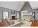 Inviting living room with a brick fireplace, vaulted ceiling, and plush seating at 1027 Eagles Brooke Dr, Locust Grove, GA 30248
