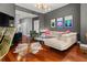 Stylish living room featuring modern decor, hardwood floors, and comfortable seating at 1080 Peachtree Ne St # 2108, Atlanta, GA 30309
