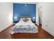 Bright main bedroom showcasing a queen bed and contemporary bedside lamps at 1080 Peachtree Ne St # 2108, Atlanta, GA 30309