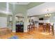 Open-concept kitchen with modern appliances, a breakfast bar, and easy access to dining and living areas at 3130 Kates Nw Way, Kennesaw, GA 30152