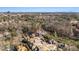 High angle view showing the neighborhood layout and the downtown city skyline at 6304 Long Island Drive, Sandy Springs, GA 30328