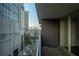 Spacious balcony overlooking the city skyline and neighboring buildings at 620 Peachtree Ne St # 502, Atlanta, GA 30308