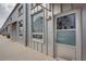 Modern townhome with metal siding and a visible front door at 1661 La France Ne St # 216, Atlanta, GA 30307