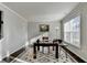 Sunlit home office featuring hardwood floors, classic trim, and bright natural light at 3608 Crayton Glen Way, Buford, GA 30519
