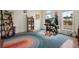 Bright office space featuring hardwood floors, a large window and a modern design at 4205 Madison Hall Dr, Cumming, GA 30028