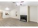Spacious living room featuring a fireplace and vaulted ceilings at 2370 Wingfoot Pl, Decatur, GA 30035