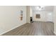 Spacious living room featuring a fireplace and wood-look floors at 2370 Wingfoot Pl, Decatur, GA 30035