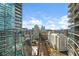 Enjoy this beautiful glass balcony with city views at 1080 Peachtree Ne St # 2207, Atlanta, GA 30309