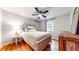 Cozy bedroom with ceiling fan, natural light, and hardwood floors at 2336 Vistamont Dr, Decatur, GA 30033