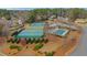 An aerial view of the community amenities including tennis courts, swimming pool, and landscaped grounds at 1429 Christiana Dr, Lawrenceville, GA 30043