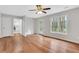 Living Room with hardwood floors, ceiling fan and great natural light at 1429 Christiana Dr, Lawrenceville, GA 30043