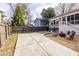 Wide backyard with gravel fire pit and outdoor seating area at 902 E Ponce De Leon Ave, Decatur, GA 30030