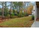 Lush backyard with mature trees, grass, and a fence, offering privacy and space for outdoor activities at 660 Timm Valley Ne Rd, Atlanta, GA 30305