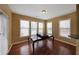 Dining area with hardwood floors and lots of natural light at 1211 Grampian Pass # 15, Marietta, GA 30008
