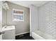 Clean bathroom with subway tile shower and modern vanity at 214 Maple St, Atlanta, GA 30354