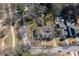 Aerial view showcases property in neighborhood with surrounding trees and streets at 382 Golfview Nw Rd, Atlanta, GA 30309