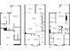 Combined floor plans of all three levels including the lower, mid and upper levels at 2959 Rivergreen Se Ln, Atlanta, GA 30339