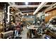 Unfinished basement workshop with tools and exposed ductwork, ready for various projects at 5525 Whitner Dr, Sandy Springs, GA 30327