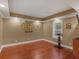 Bonus room featuring hardwood floors, recessed lighting, and a wall decal at 1258 Mcallistar Dr, Locust Grove, GA 30248