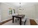 Cozy dining area featuring a modern chandelier and stylish decor, perfect for Gathering meals at 2151 Zelda Ne Dr, Atlanta, GA 30345