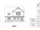 Detailed elevation of a two-story home showcasing a covered porch and symmetrical window placement at 3157 Oakdale Rd, Hapeville, GA 30354