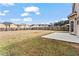 Expansive backyard with mature lawn, patio and wood privacy fence at 4102 Dinmont Chase, Atlanta, GA 30349
